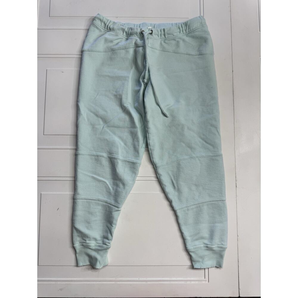 LoveShackFancy Etty Joggers Womens Size Small Aqua Hand Dye Pants *READ
